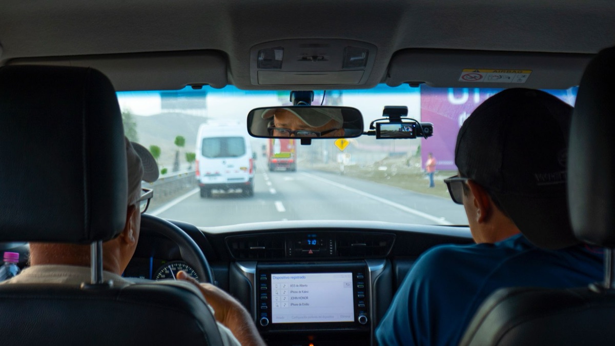 Okinawa rental car interior