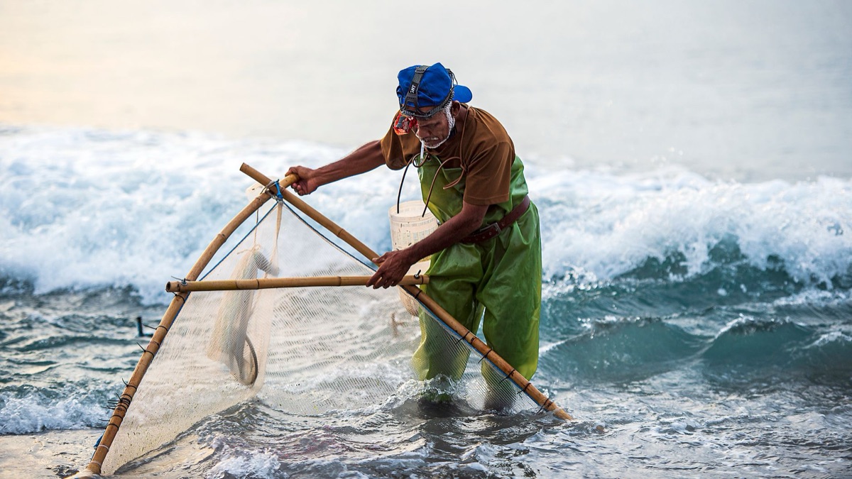 Ryukyu fisherman traditional costume
