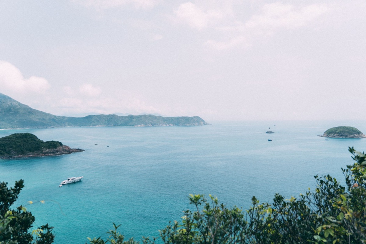 Isola di Okinawa e imbarcazioni