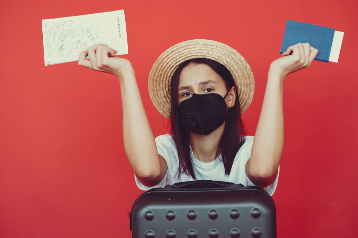 Reiseausflug: Gepäck mit Reiseunterlagen