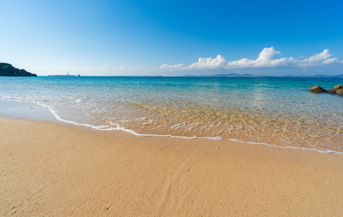 okinawa beach with white sand