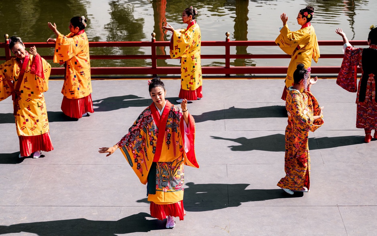 Traditional and modern music performance in okinawa
