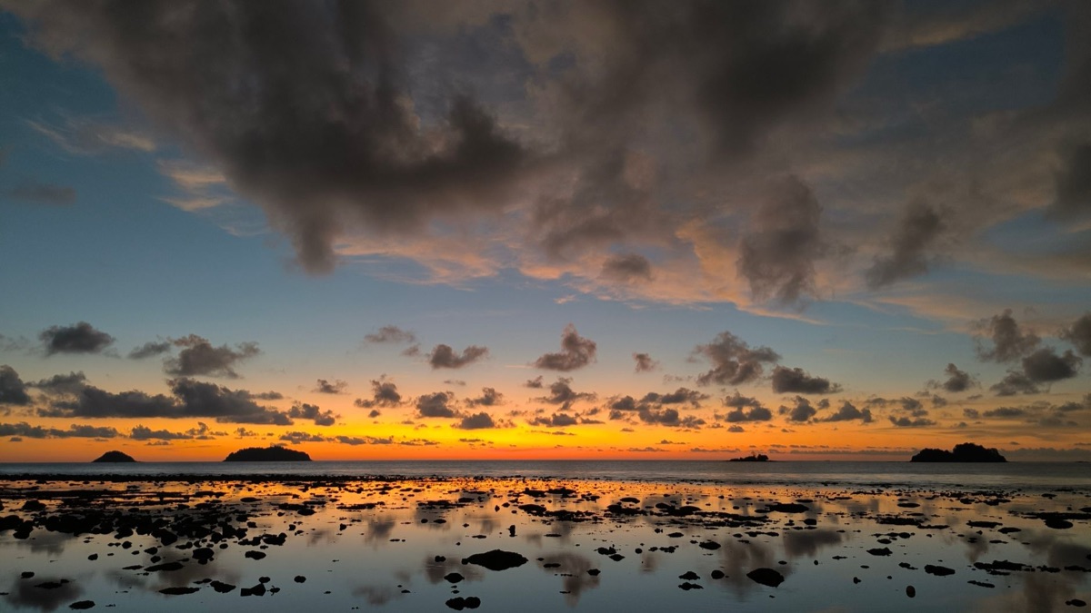 Okinawa island sunset