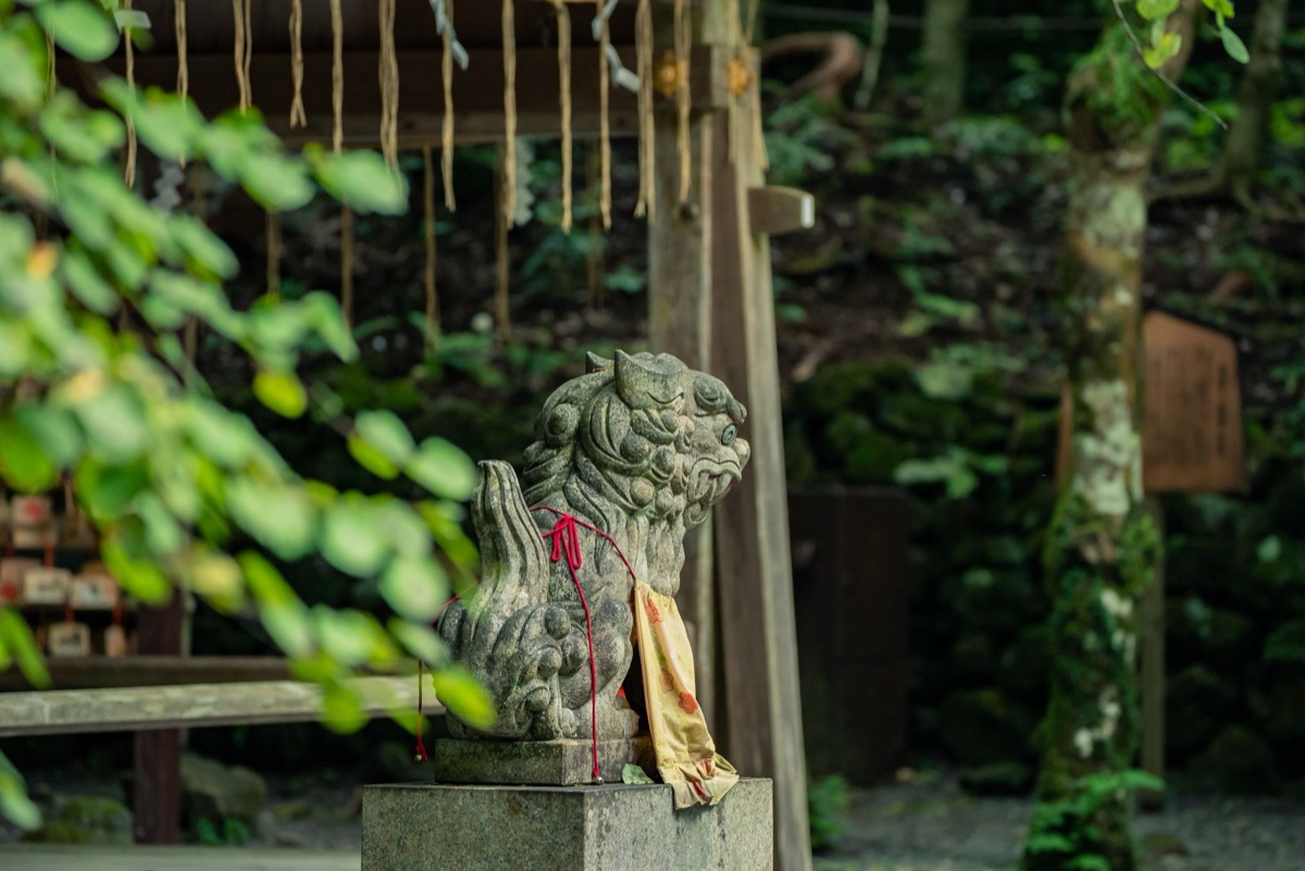 Okinawa historical shrine with traditional architecture